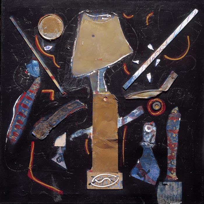 acryl/collage op doek, 1.25 x 1.25 cm
Prijs op aanvraag