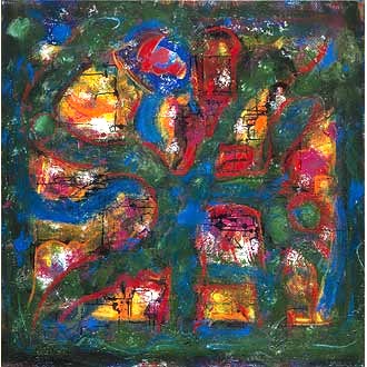 gemengde techniek, 125 x 125 cm