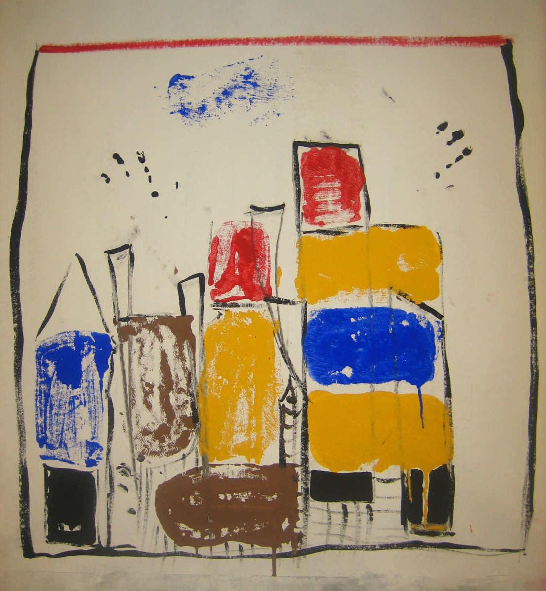 groot formaat gouache, pigmenten